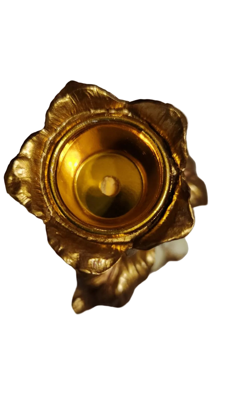 Art Nouveau Golden lady holding candle holder