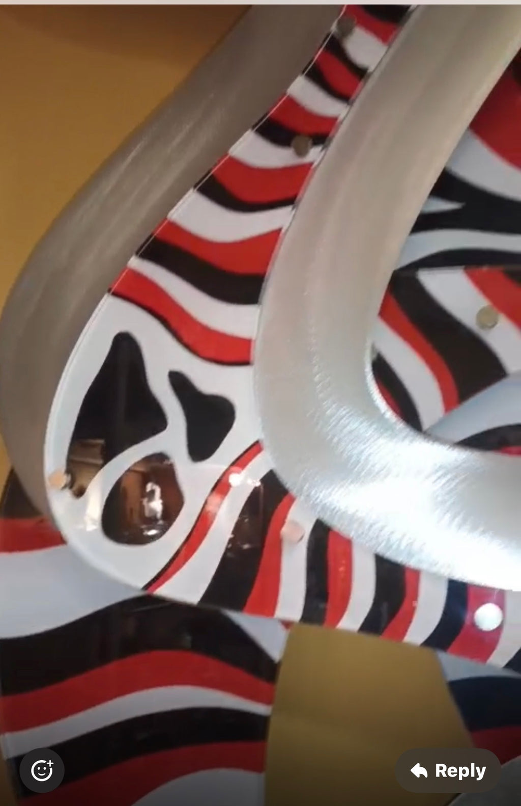 Haziza Red And Black Zebra born Wall Art