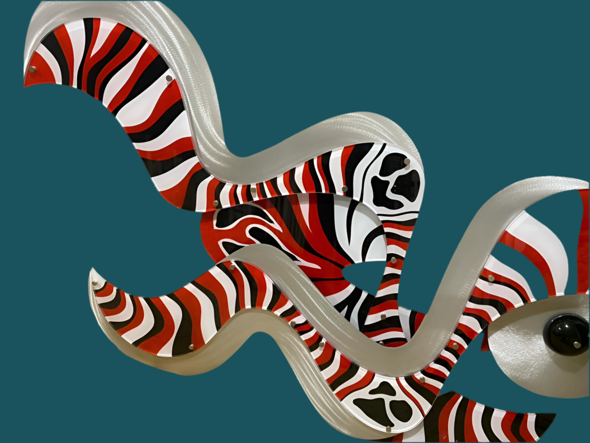 Shlomi Haziza Red And Black Zebra Wall Art Made In Usa