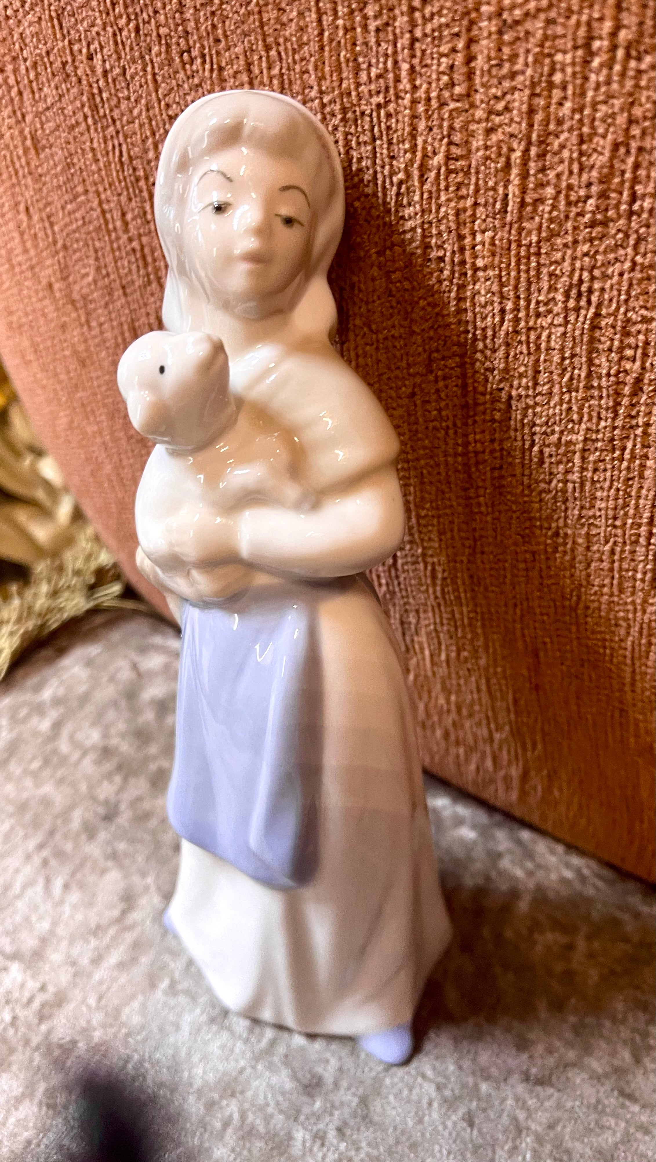 Lladro Women with baby goat