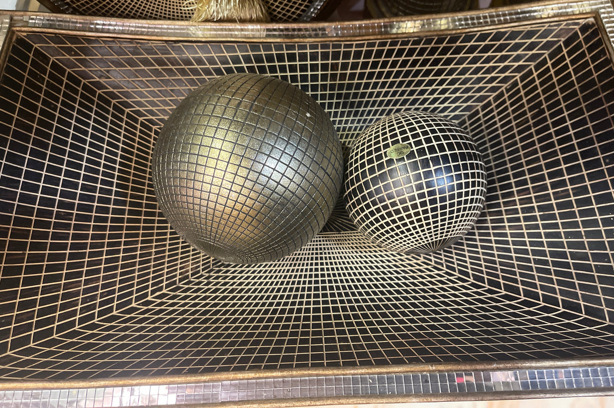 Mosaic Decorative Bow With Sphere 20”L