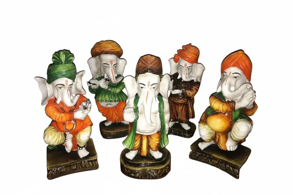 Lord Ganesh Set Of 5 Musical Mundily Group
