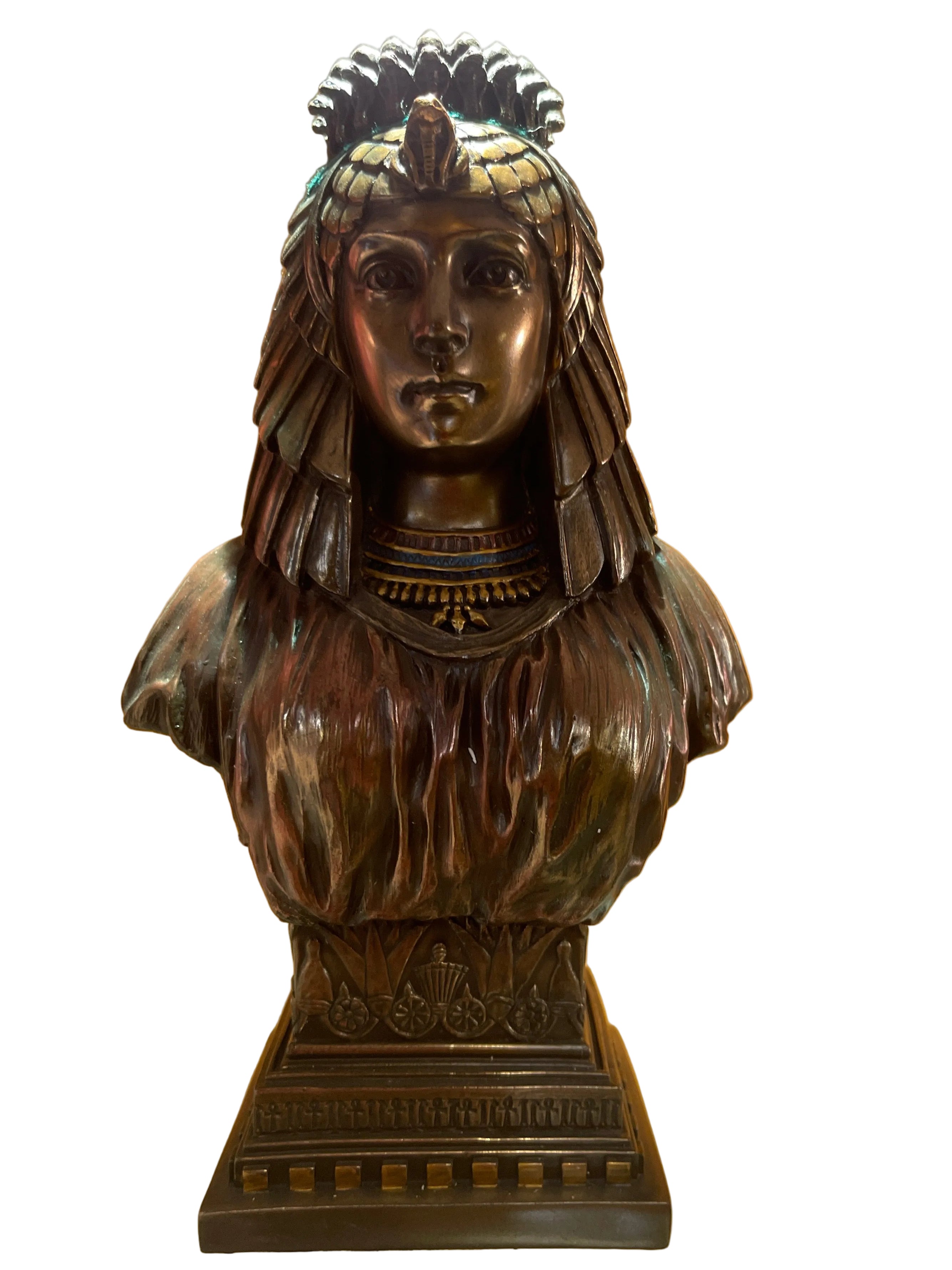 Egyptian, Queen Leo Patra, bronze Statue