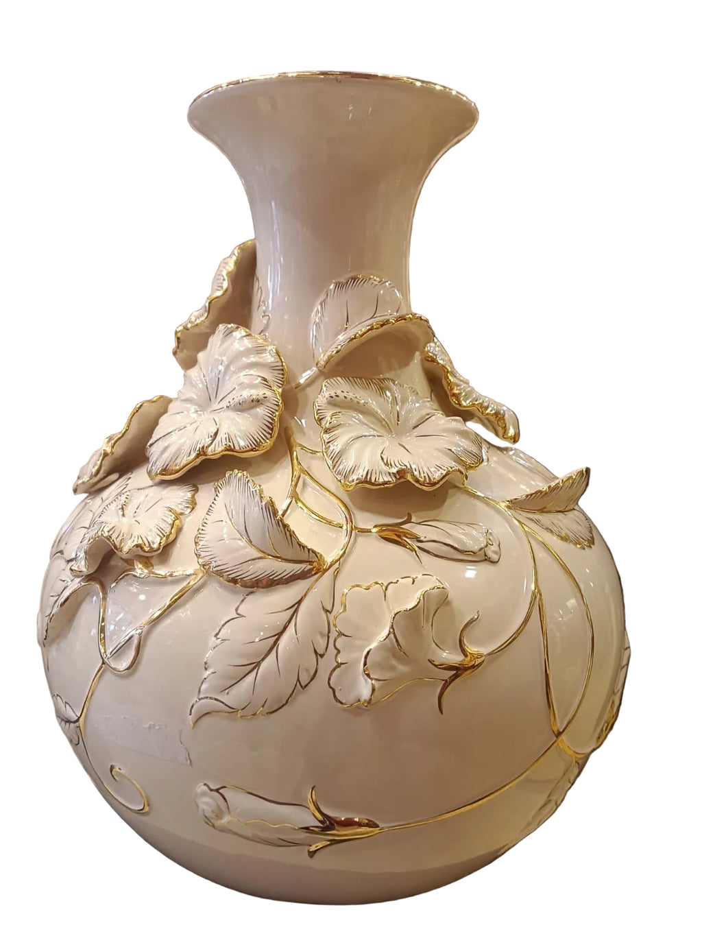 CAPODIMONTE 3-D ceramic flowers find ceramic Vase