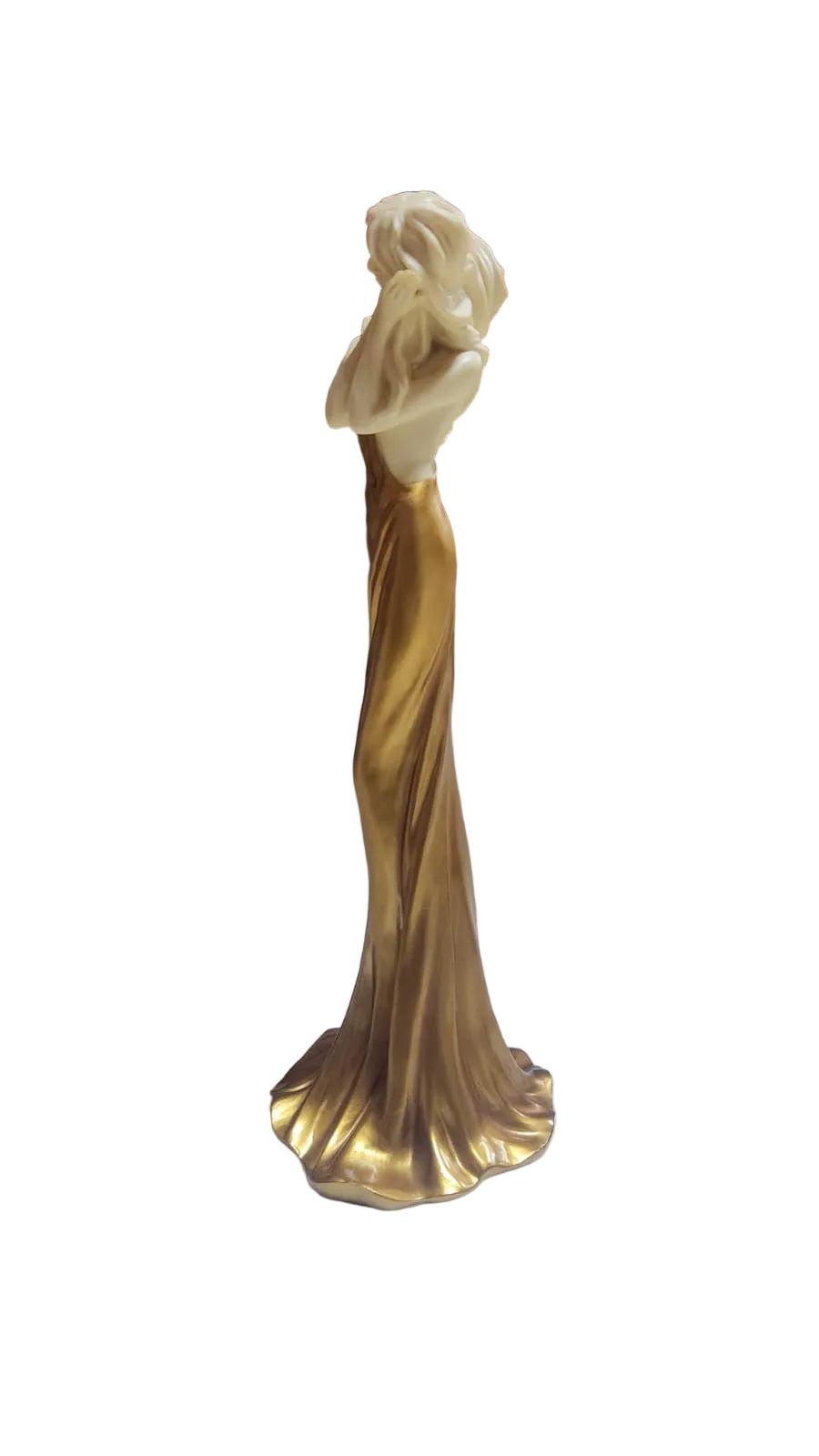 Golden lady candleholder by Unicorn Studio