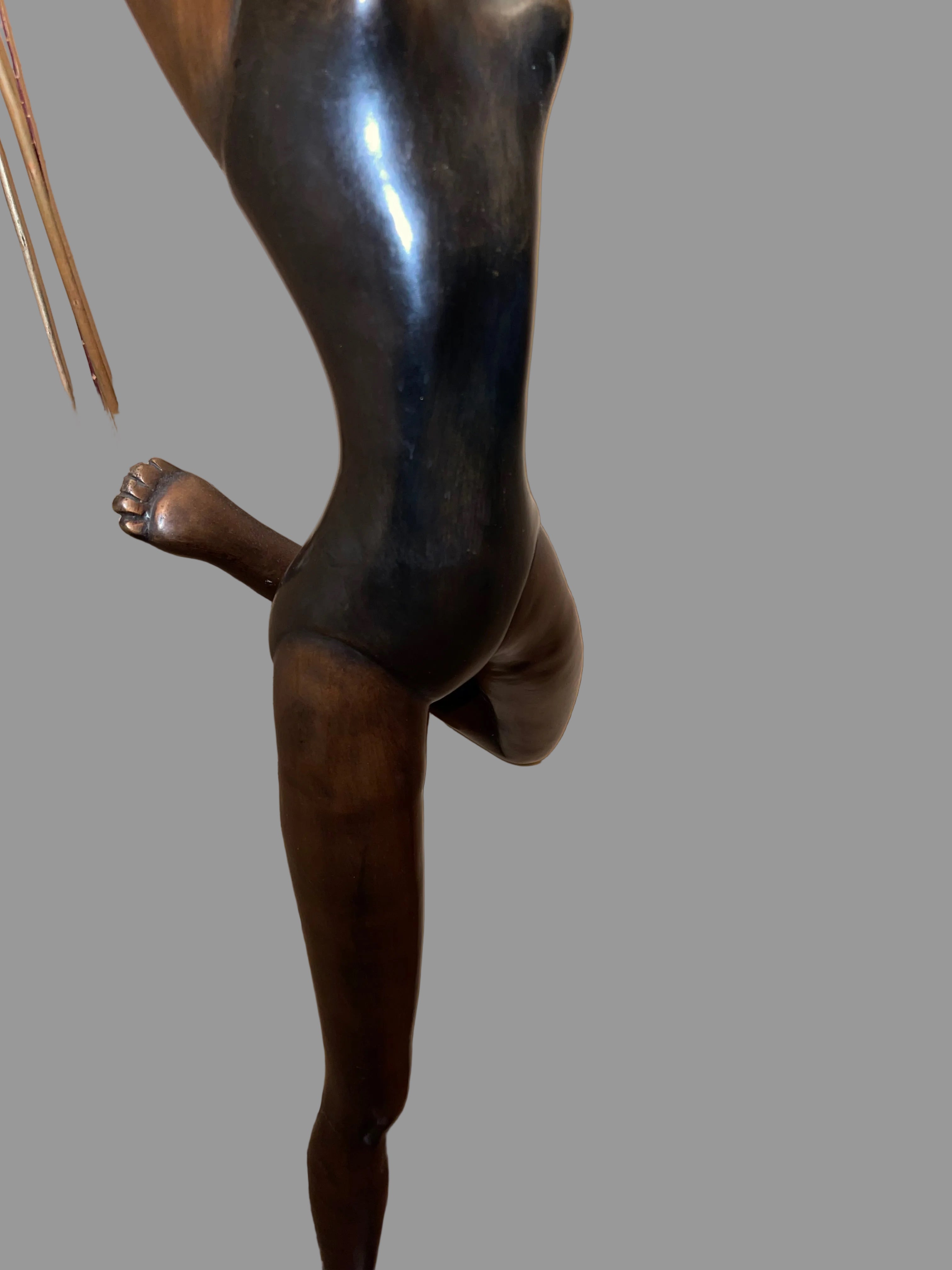 A Large And Beautiful Bronze Sculpture Depicting A Ballet Dancer Captured In A Graceful Pose