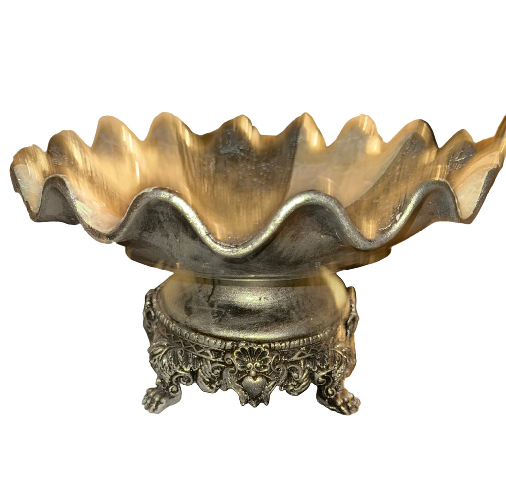 Silver Gray Bowl Mother Of Pearl