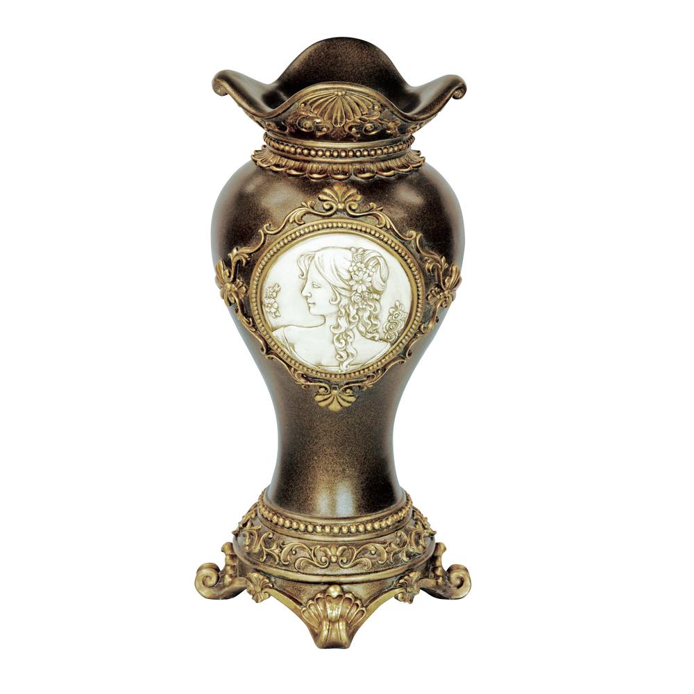 Grecian Traditional Cameo Flower Vase Ok Lighting