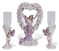 Anglers Heart With Angles Holding Candle Holders