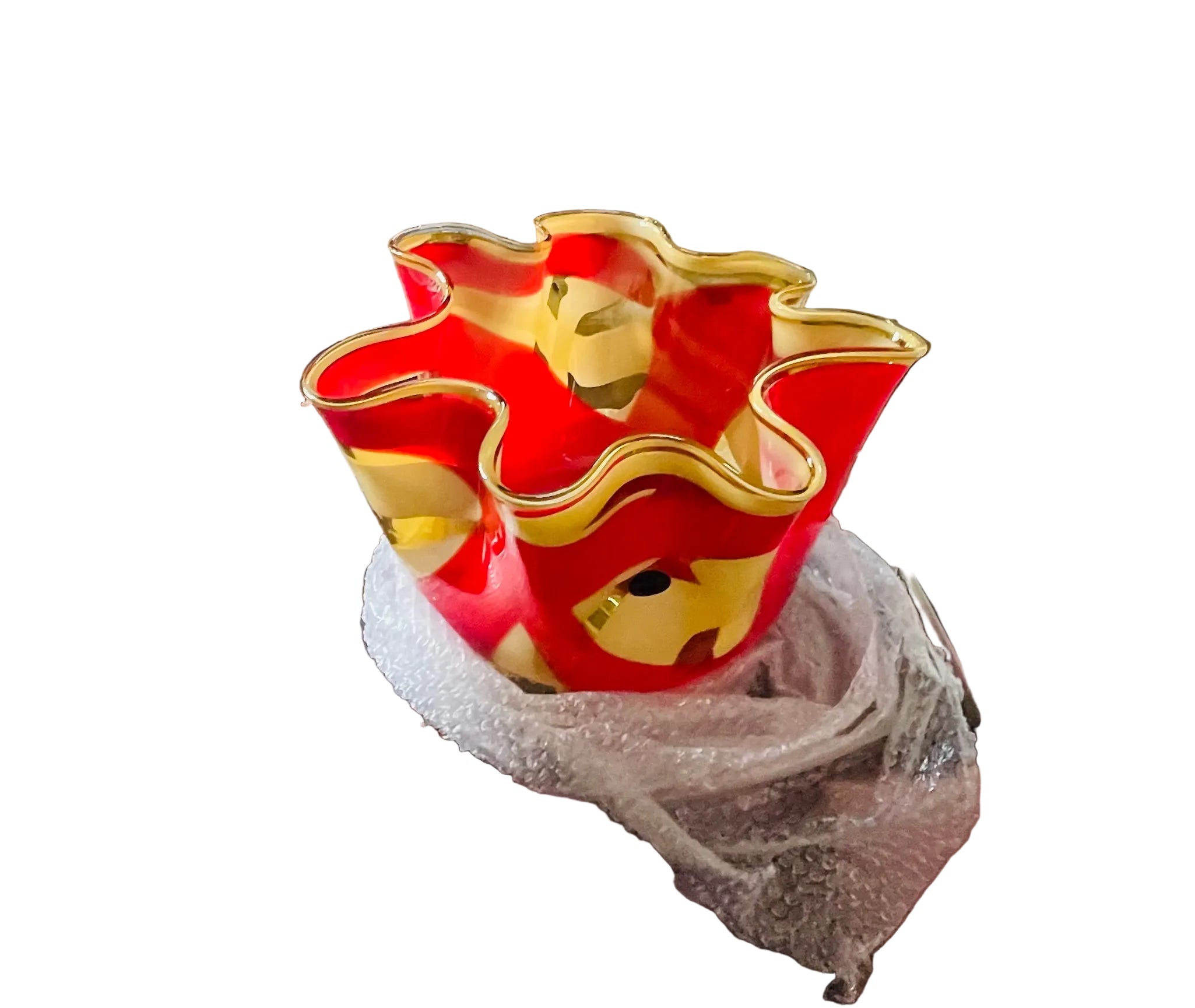 Jozefina Curved Hand Blown Fruit Bow 15”