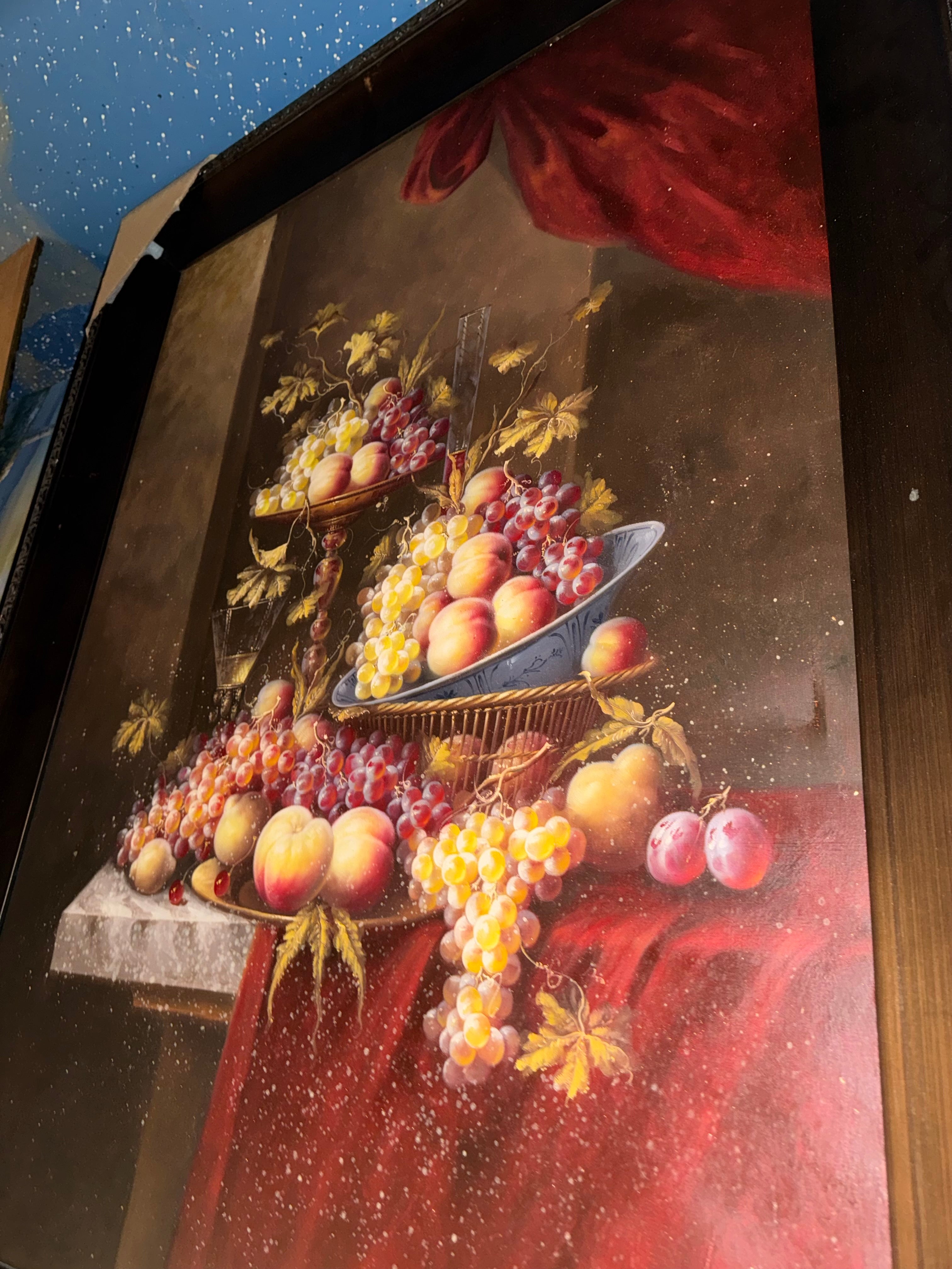 Wall painting for dining room canvas with Fram 45.5''X57''