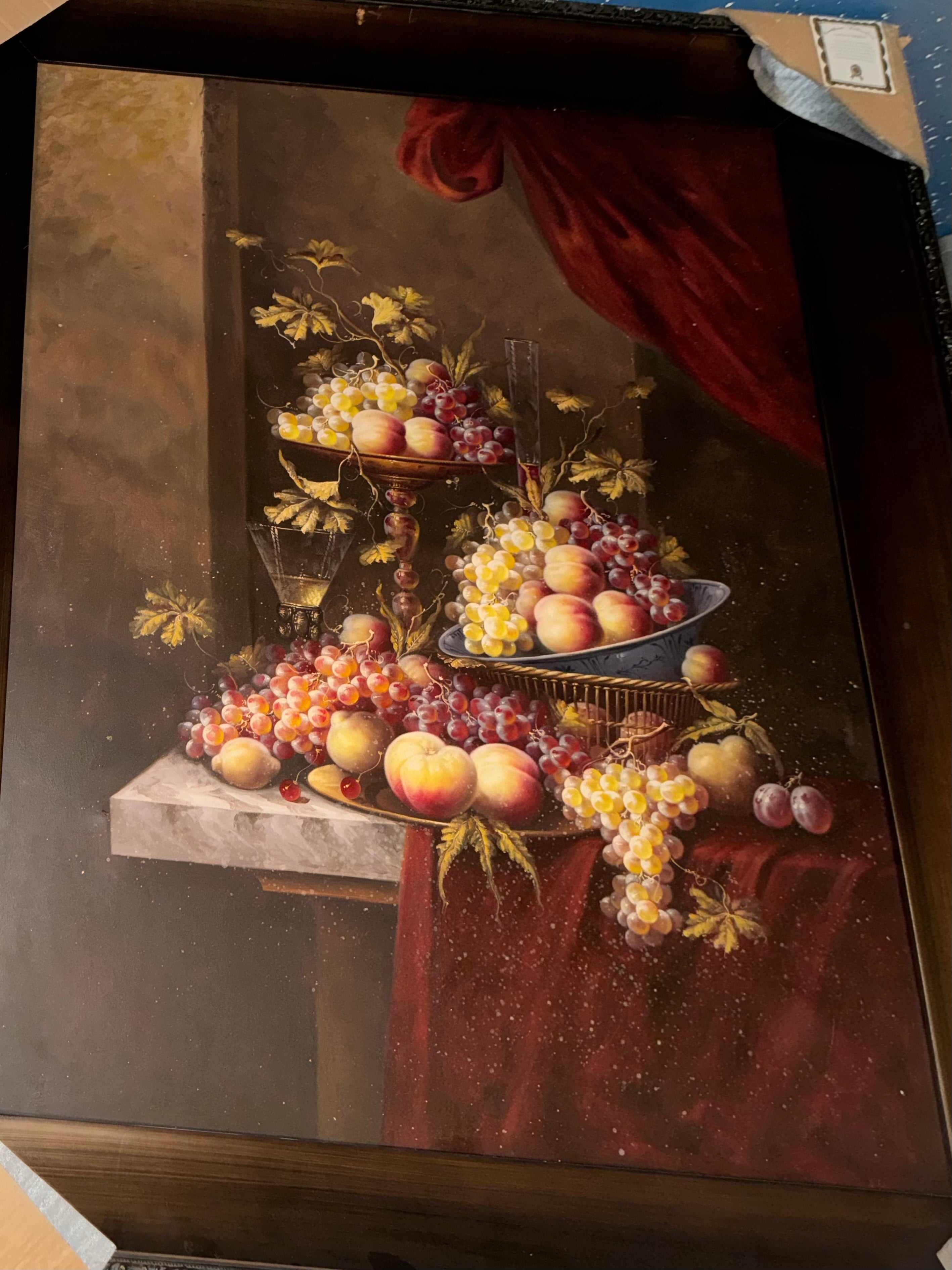Wall painting for dining room canvas with Fram 45.5''X57''