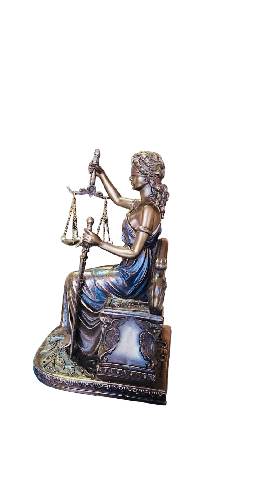 Sitting Lady Justice Bronze Sculpture