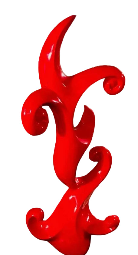 Red Decor Sculpture