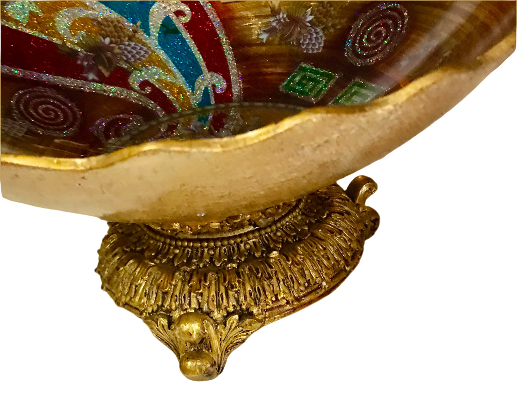 Fruit ball in gold and multicolored