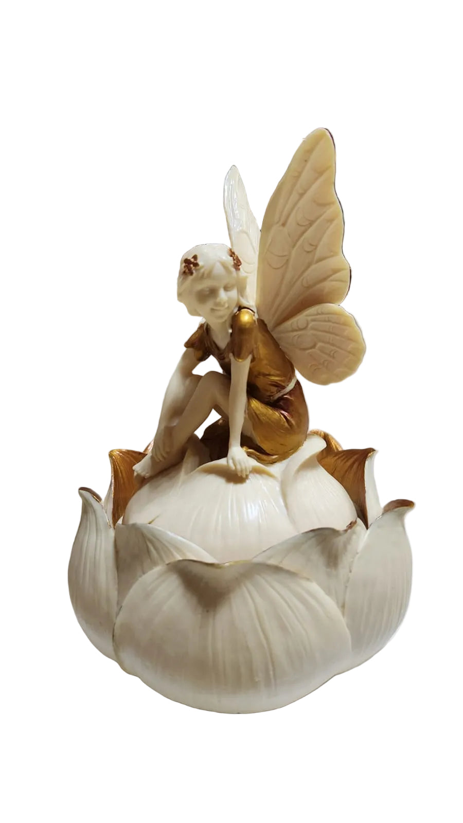 Vintage Art Nouveaux Veronese Design Pacific Giftware Golden Fairy Trinket Box