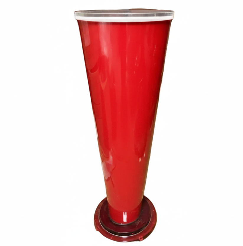 Red Lighted Pedestal By  Shlomi Haziza