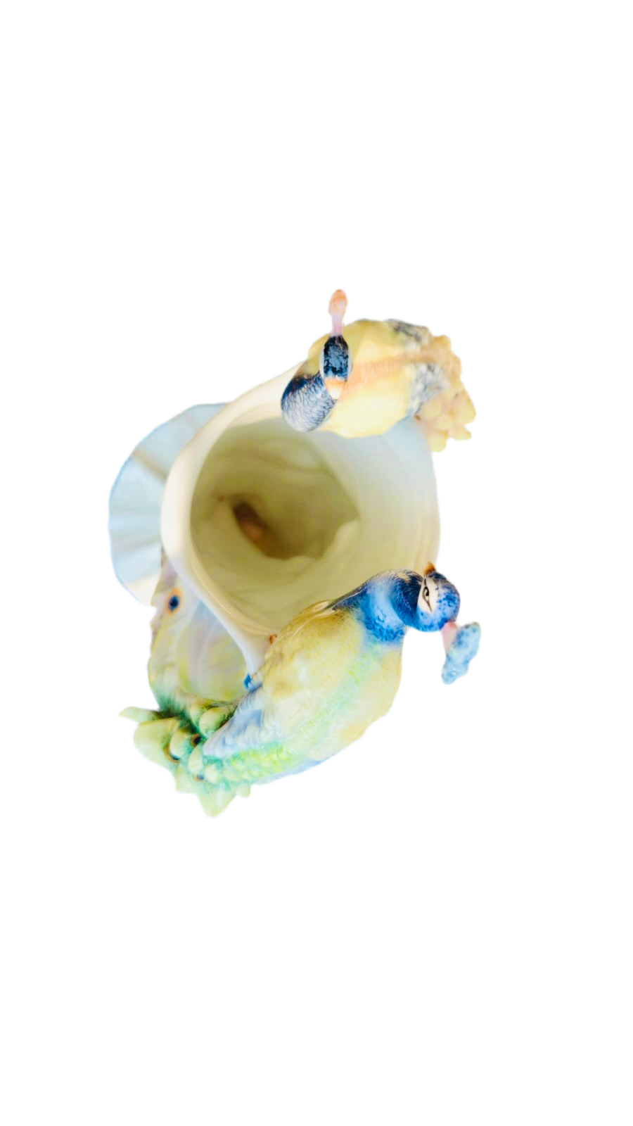 Porcelain Vase 2 peacock holding