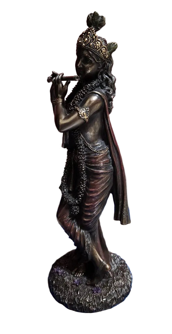 Lord Krishna in bronze 10.5”