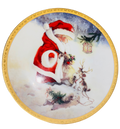 Santa's Littlest Reindeer Plate: 24K Gold Trim Hamilton Collection
