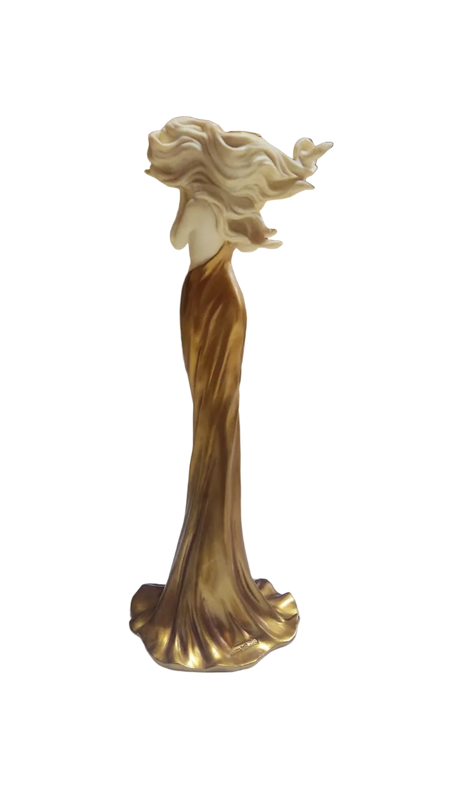 Golden lady candleholder by Unicorn Studio
