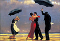 Tango's Butler Dance In Rain Large Painting