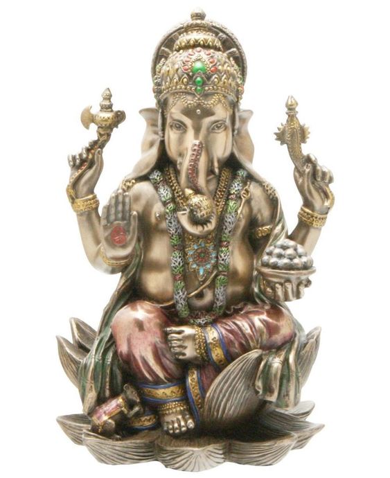 Hindu Goddess Ganpati Idol In Bronzetop Land Collection Use