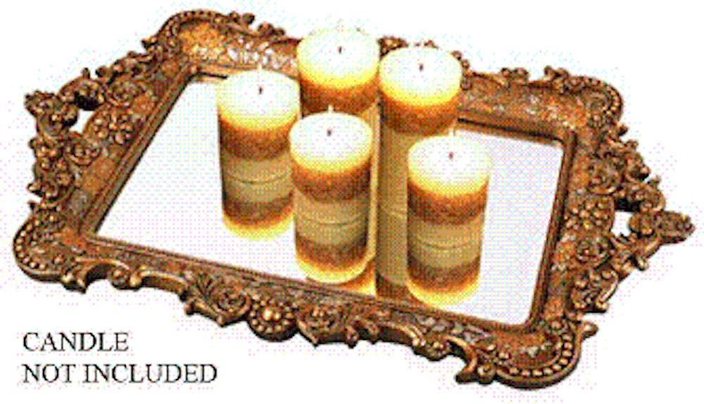 Victorian Rose Gold Mirror  Ok Lighting 4202Mr1