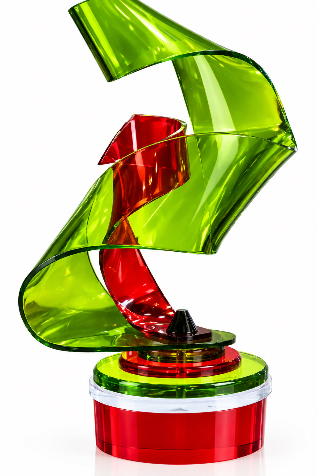 Red Lighted Pedestal By  Shlomi Haziza