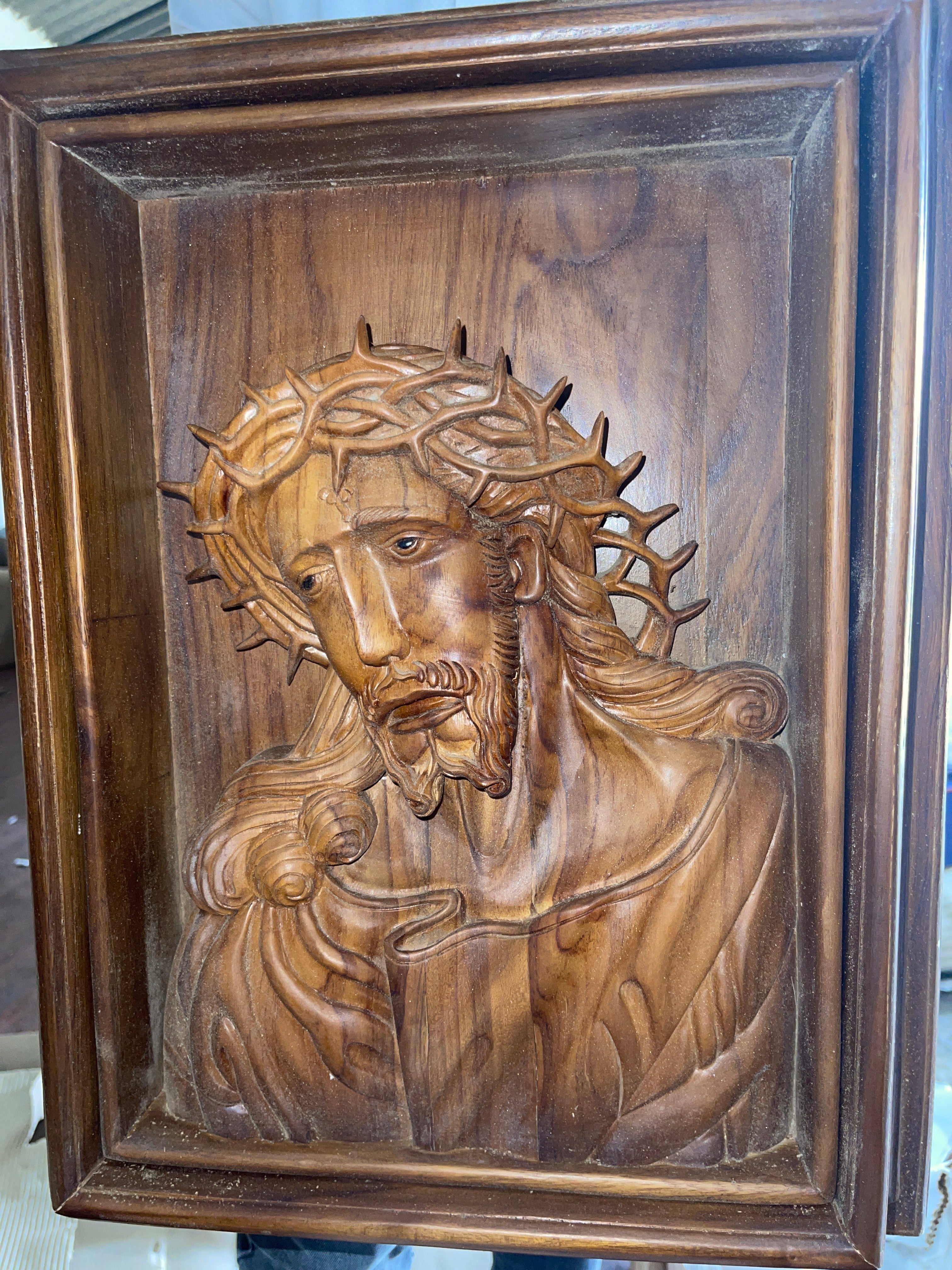 Jesus Christ Hand Card From Indonesia 16.5''W X 21''H X 5''L