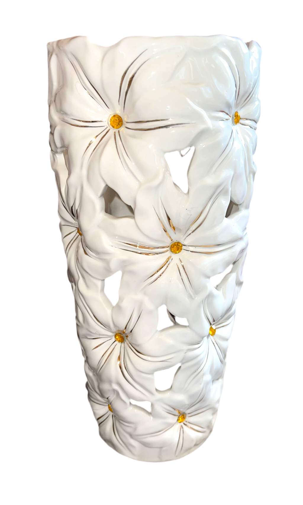 Sunflower Porcelain Vase 6”W X 13”H