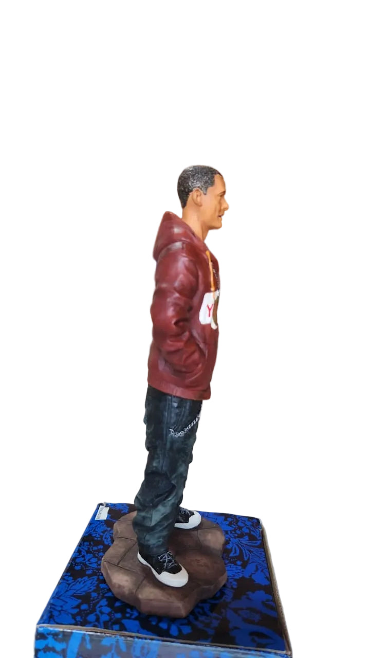 President Obama in sportswear sculpture
