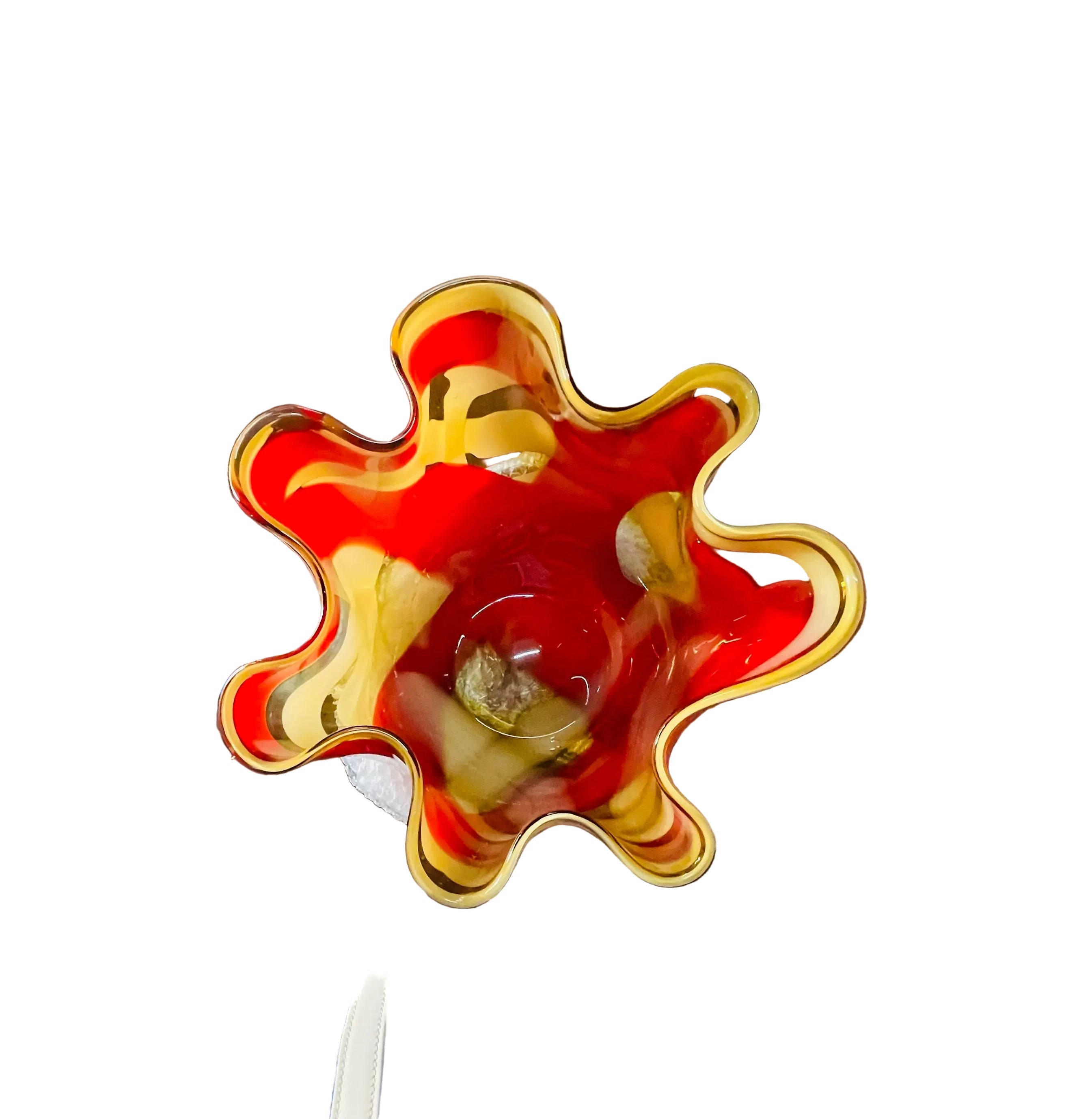 Jozefina Curved Hand Blown Fruit Bow 15”