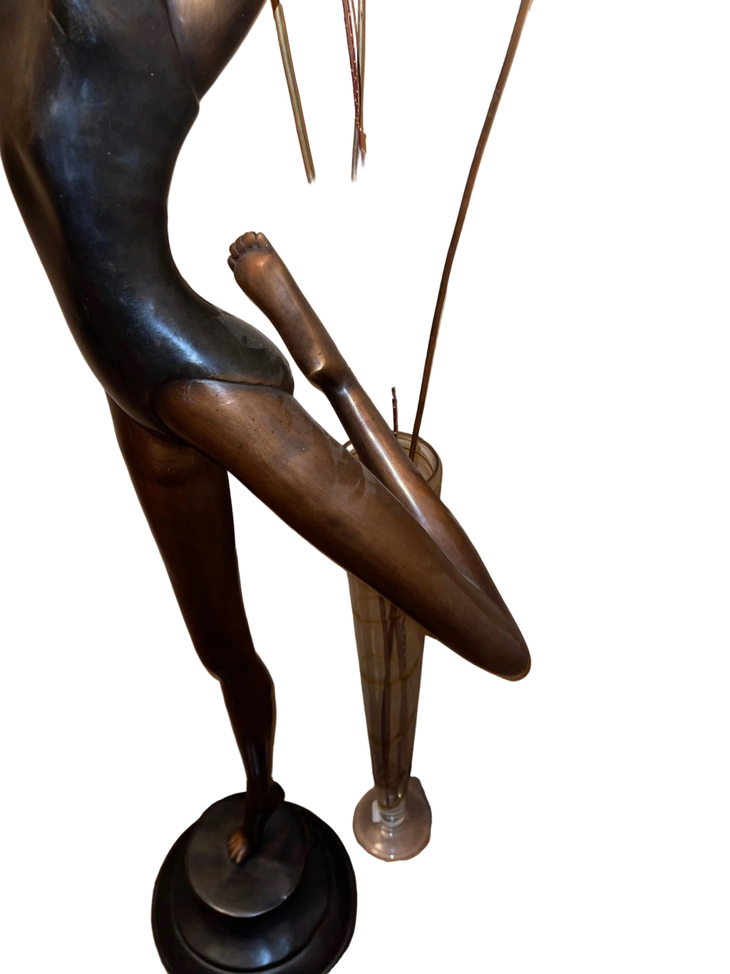 A Large And Beautiful Bronze Sculpture Depicting A Ballet Dancer Captured In A Graceful Pose