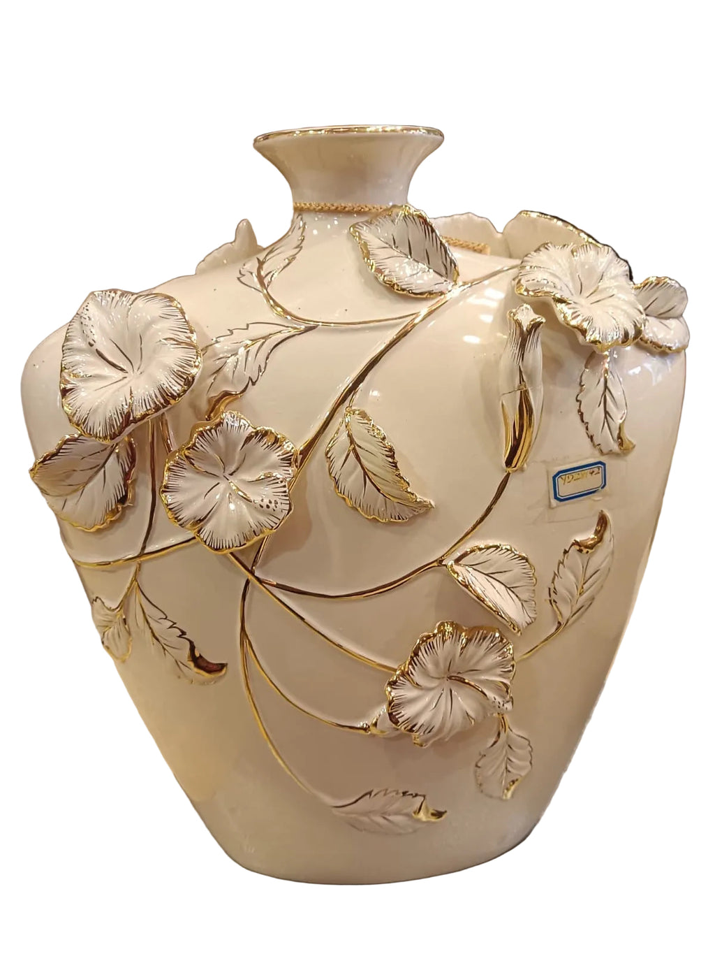 CAPODIMONTE 3-D ceramic flowers find ceramic Vase ￼
