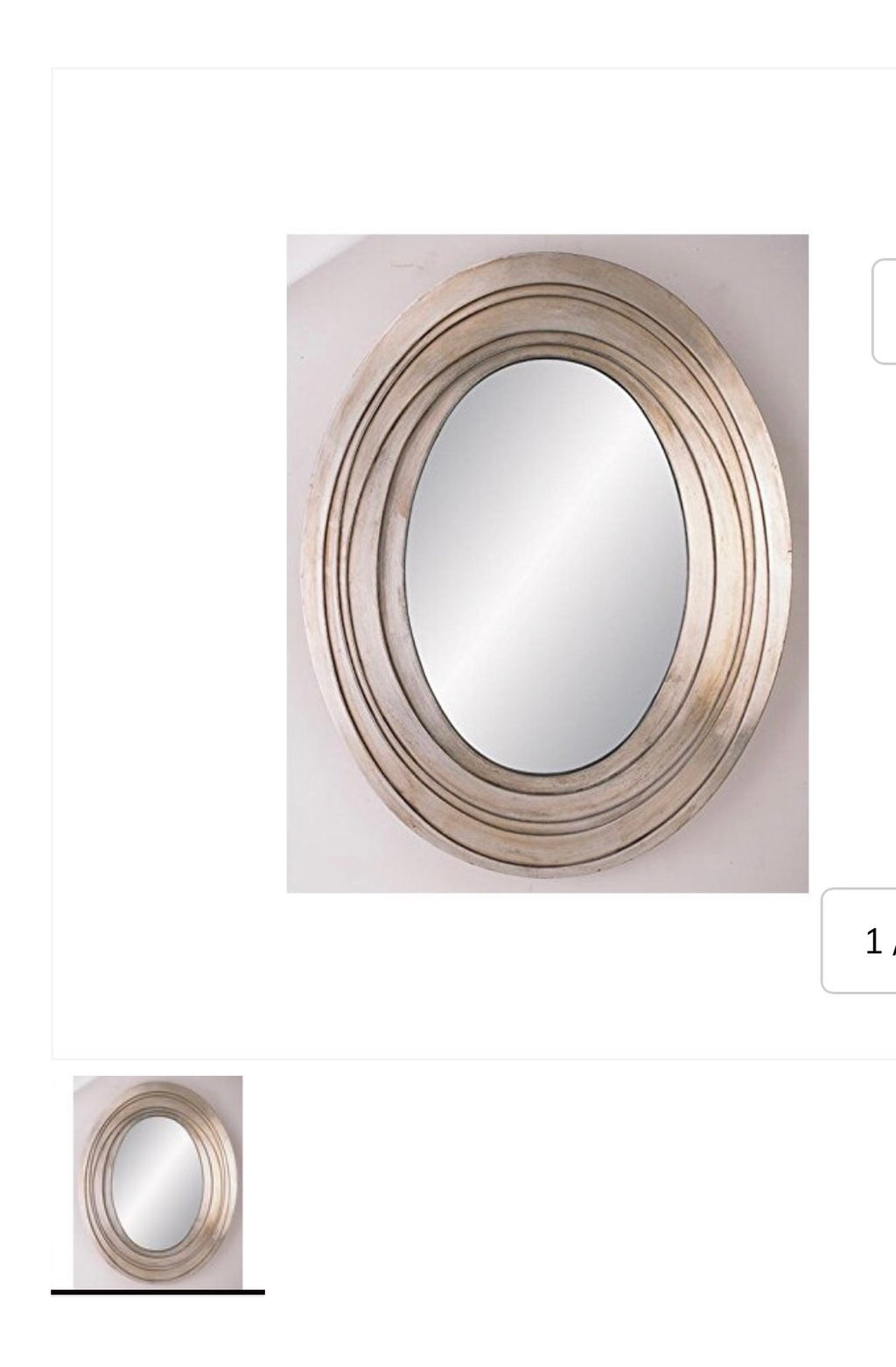 Silver Ripple Beveled Edge Wall Mirror 24x36 Inches Home Decor - OK Lighting Item #OK-4212MR