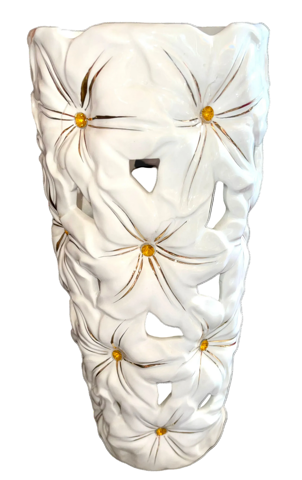 Sunflower Porcelain Vase 6”W X 13”H