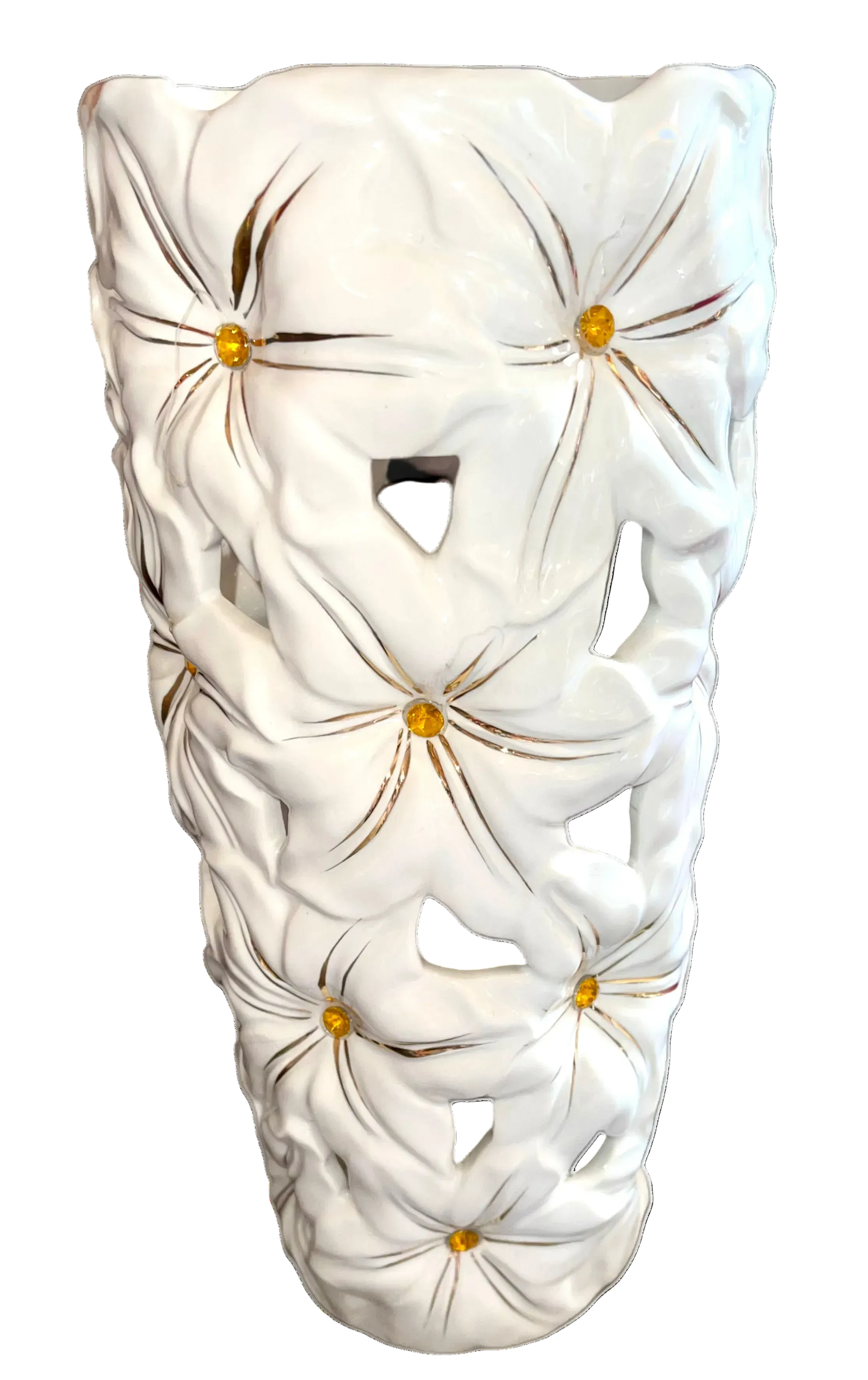 Sunflower Porcelain Vase 6”W X 13”H
