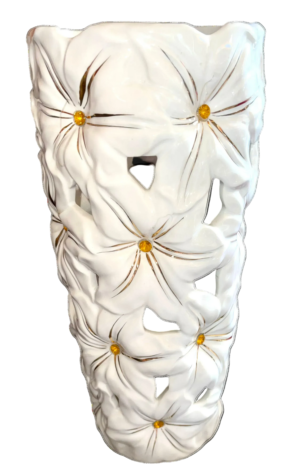 Sunflower Porcelain Vase 6”W X 13”H