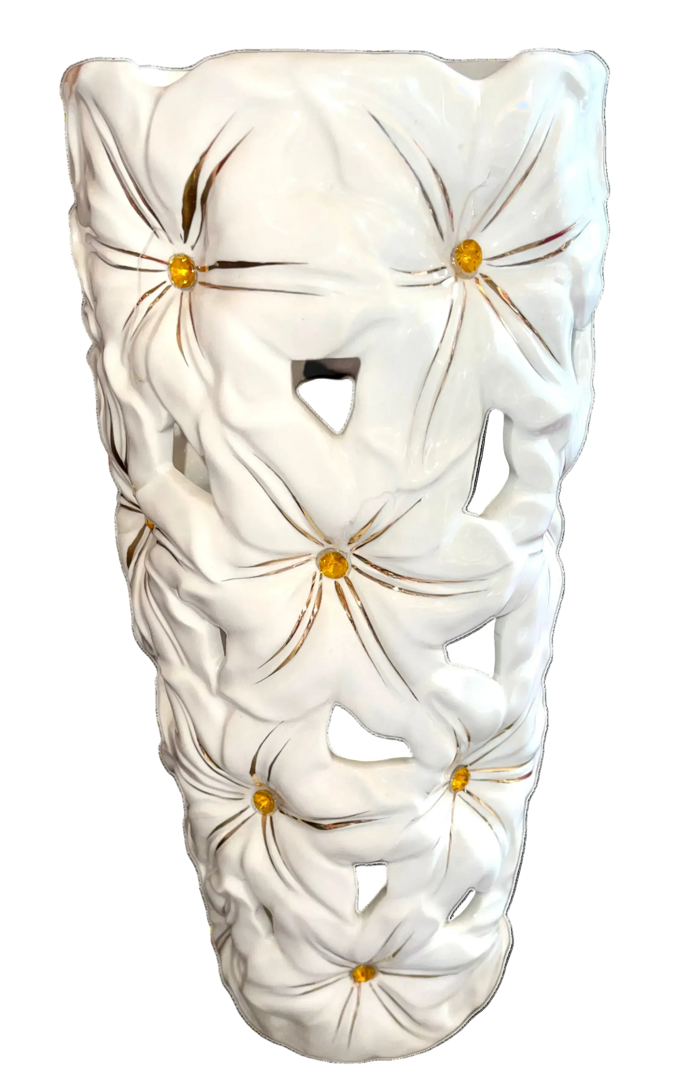 Sunflower Porcelain Vase 6”W X 13”H