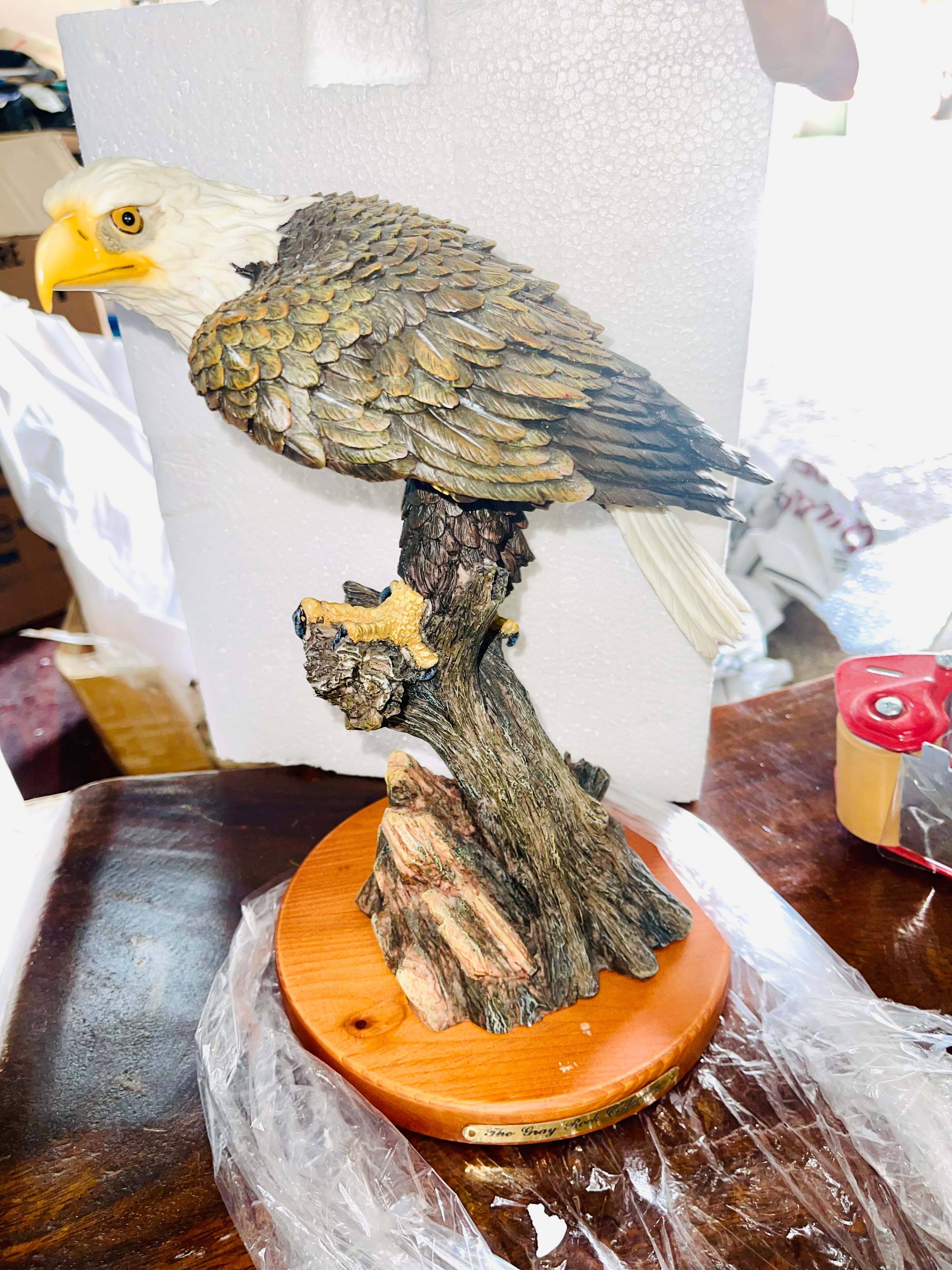 Eagle Sitting On A Branch The Gracy Rock Collection From Usa