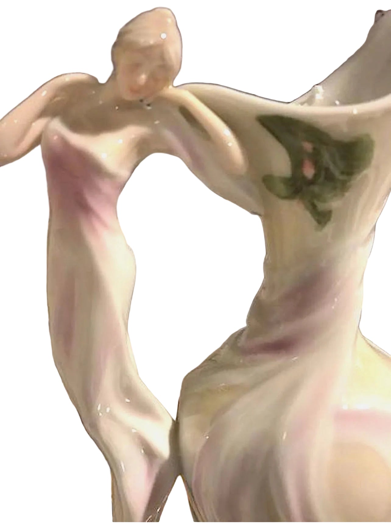 Unicorn Studio find porcelain Vase with a woman’s sculpture