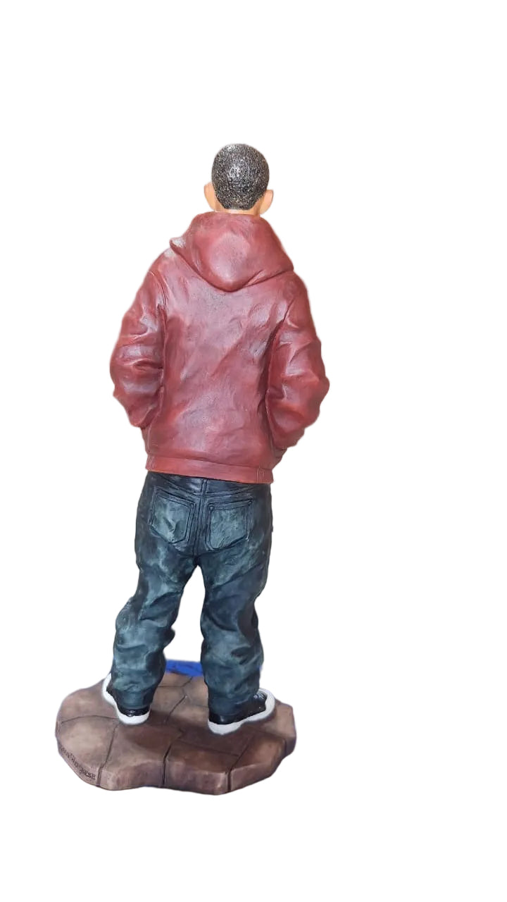 President Obama in sportswear sculpture