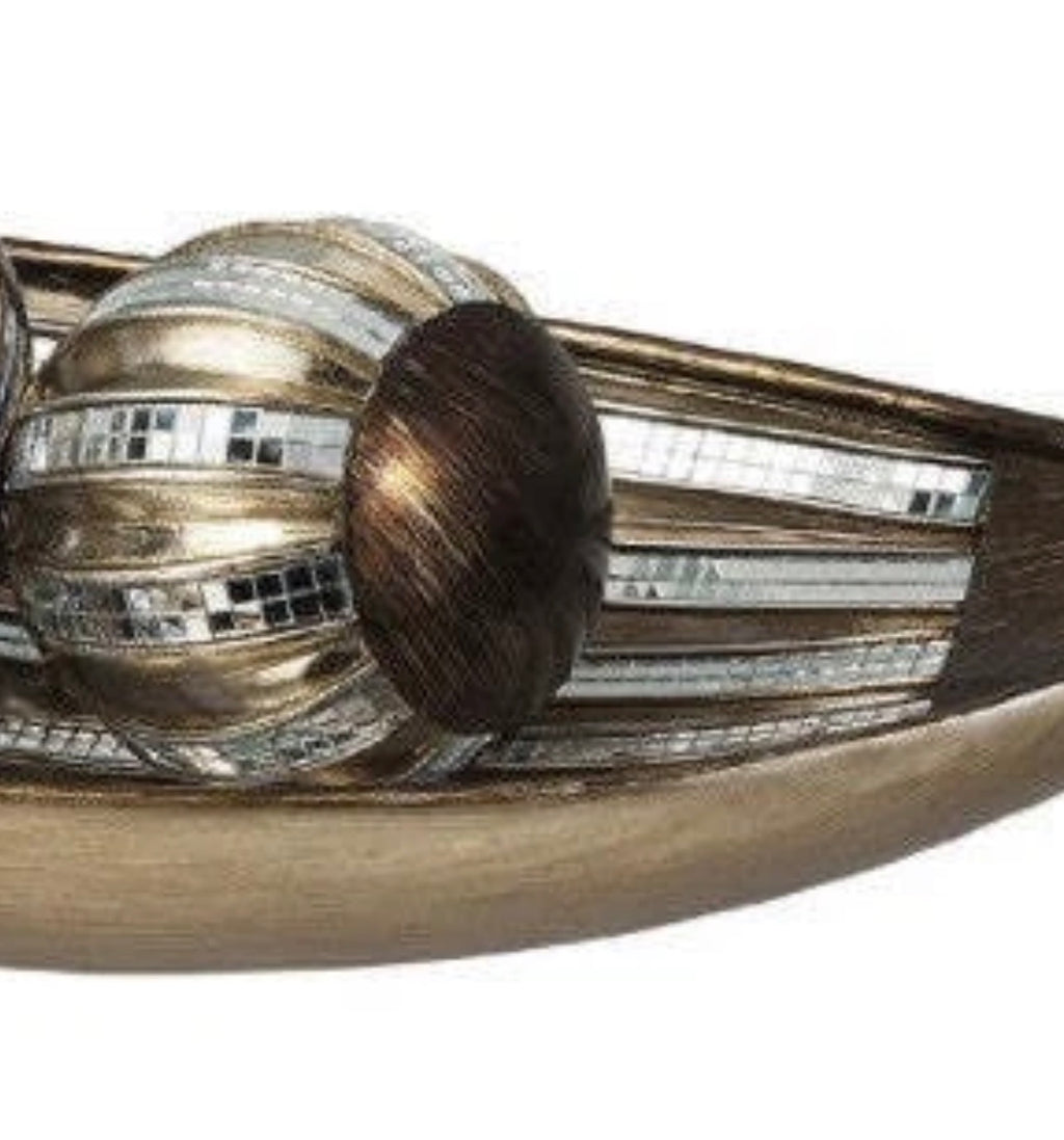 22 inches length metallic House decorative bowl with shperes