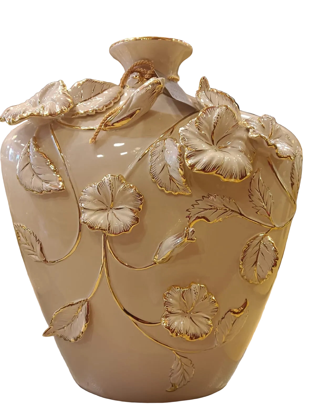 CAPODIMONTE 3-D ceramic flowers find ceramic Vase ￼
