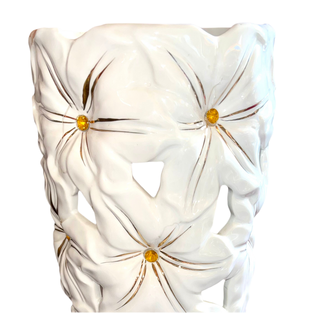 Sunflower Porcelain Vase 6”W X 13”H