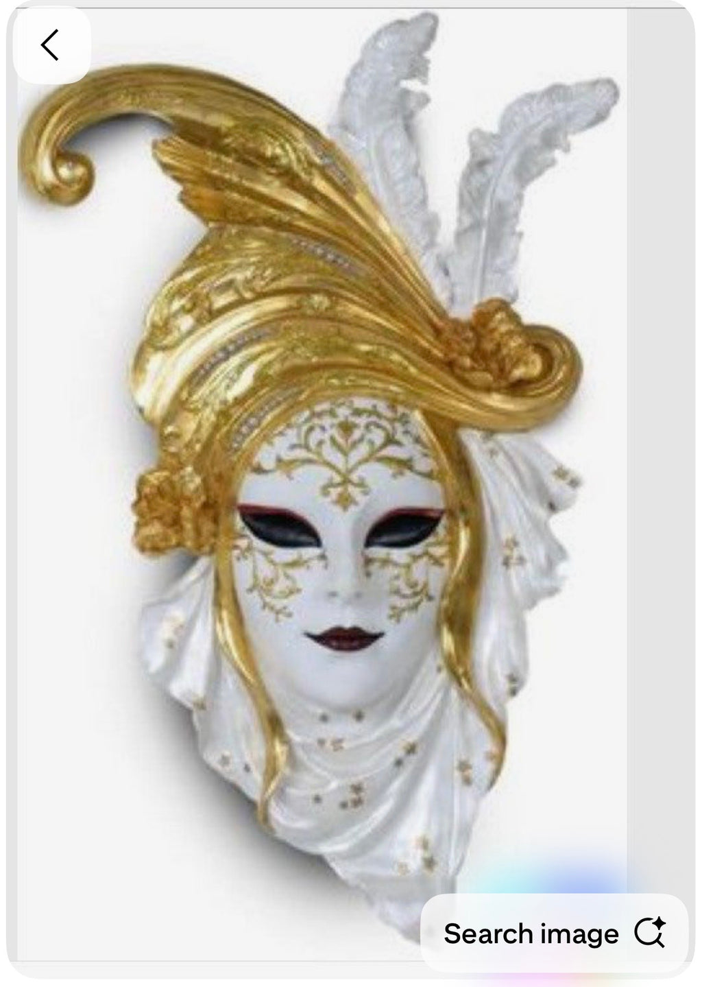 Face mask in gold wall Decor