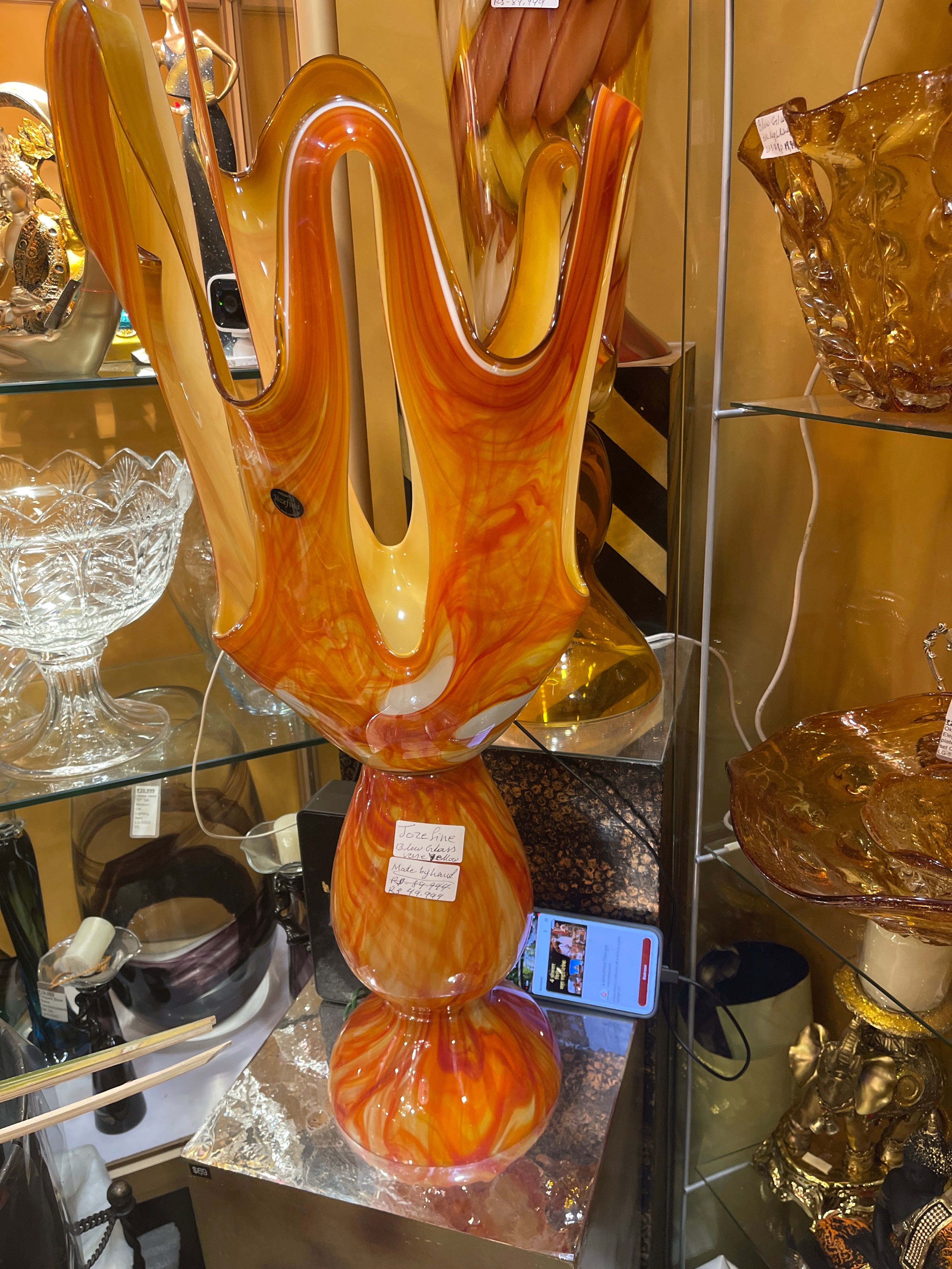 Jozefina Geyser 47E Modern Glass Vase