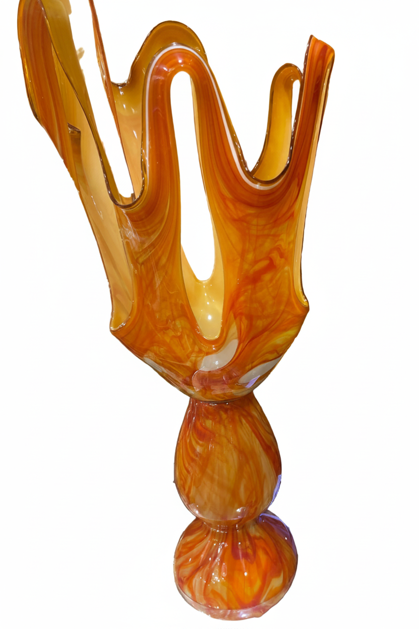 Jozefina  Makora Krosno hand blown Geyser 47E Modern Glass Vase 34”H