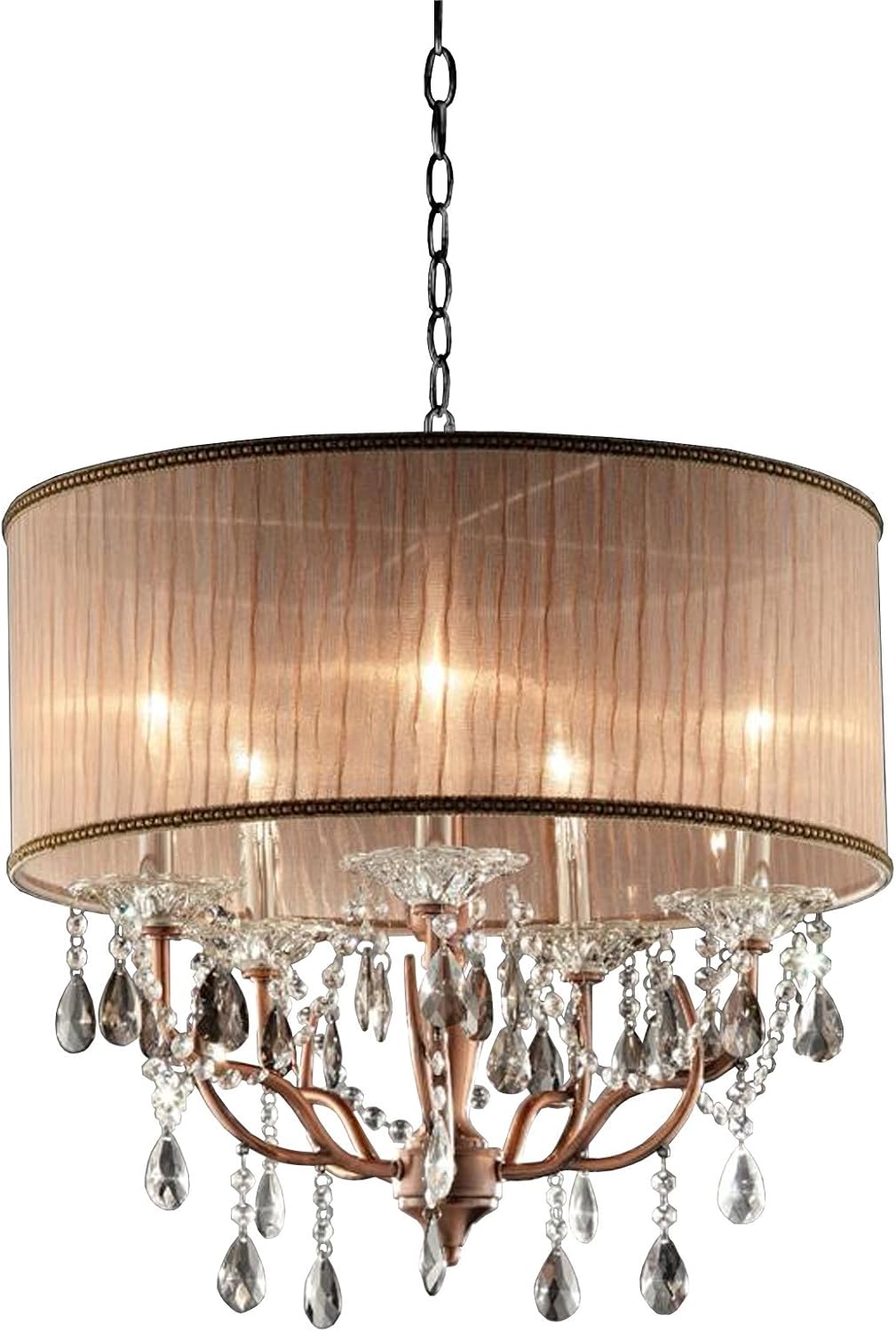 Rosie Crystal Ceiling Lamp Ok-5126H 25-Inch Final Sale